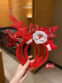 1/3/5 chiếc băng đô Giáng sinh cho trẻ em, dễ thương nhiều màu sắc - Nhiều màu - Xem 19