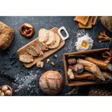 1 szt. Kuchnia Jedzenie Vintage Piekarnia Kawa Chleb Owsianka Plakat Płótno Malarstwo Nowoczesna Sztuka Ścienna Obraz Kuchnia Kawiarnia Restauracja Wystrój Domu Bez Ramki