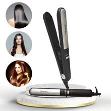 Professional Ceramic Hair Care Straightening Iron Dual Voltage - 黑色 - 查看 8