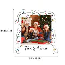 1 szt. spersonalizowany akrylowy wisiorek na samochód ze zdjęciem rodziny - spersonalizowana dekoracja choinki ze zdjęciem rodziny, wyjątkowy prezent, kreatywna dekoracja domu, Walentynki, prezenty na Walentynki, urodziny, ukończenie szkoły, wielofunkcyjny, regulowany, wodoodporny, odporny na pleśń, ozdobny, wykwintny, uroczy, wyjątkowy, idealny prezent dla niego, idealny prezent dla niej, chłopaka, dziewczyny, taty, mamy, rodziny, przyjaciół, syna, córki, uczniów szkół, biura, herbaciarni, szkoły, domu, dekoracji świątecznych, wystroju pokoju na Boże Narodzenie
