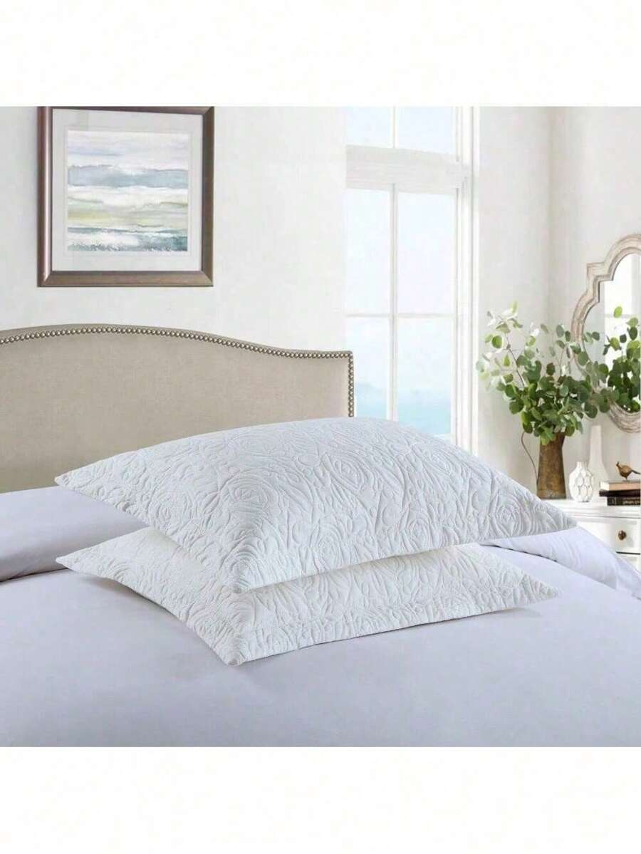 MarCielo 2 Pieces Embroidered Pillow Shams King Size SHEIN USA