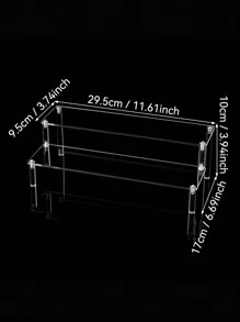 1pc Clear Multi-Purpose Display Rack - 1-5 Layers Transparent Storage For Perfumes, Cosmetics, Desserts, Handmade Anime Car Models And Blind Boxes - Acrylic Cologne Stand, Cupcake Holder - Perfect For Amiibo And POP Figurines, Food And Dessert Showcase, Cosmetics Supplier Item - Ideal Christmas And Halloween Present
