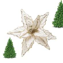 Decoración de árbol de Navidad, flor cálida y elegante, decoración clásica navideña adecuada para ventanas, puertas, paredes, Día de San Valentín, regalo - Multicolor - Ver 12