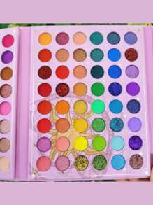 96 Colors Pearlescent/Matte/Glitter/Long Lasting Eyeshadow Palette - Multicolor - View 6