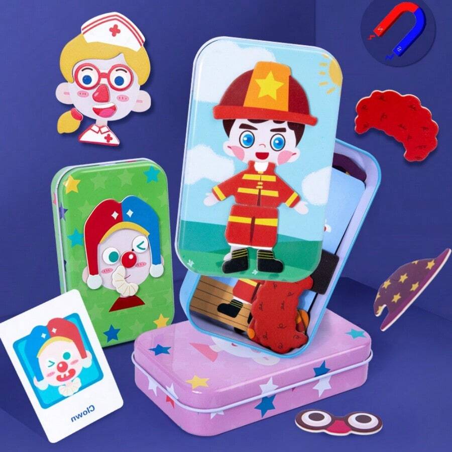 Kids Early Education DressUp Puzzle Play Set, Facial