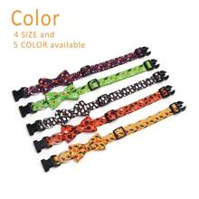 1 pièce Collier de chien personnalisable pour Halloween avec nœud papillon, réglable, conceptions de crâne, citrouille, chauve-souris, fantôme, accessoires pour animaux de compagnie pour Halloween, fournitures pour chiens, meilleur cadeau d'Halloween pour les animaux de compagnie