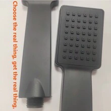 1 vòi sen cầm tay màu đen, tiết kiệm nước, chức năng đơn, vòi sen phun có thể điều chỉnh, phụ kiện phòng tắm đa năng, vòi sen phun mưa áp suất cao cho phòng tắm, máy nước nóng, vòi nước - màu đen - Xem 10