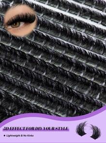 DIY假睫毛套装 混合款 5-18mm 208片假睫毛套装 含下睫毛 多类型假睫毛套装 含粘合剂和封口剂 假睫毛涂抹器 卸除器 DIY家用假睫毛 - 黑色 - 查看 4