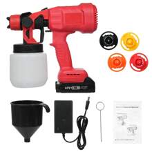 AYYUFE 1 X Paint Sprayer Cordless Paint Sprayer With 4 Nozzles 38000Rpm High Speed ​​3 Modes Adjustable Wide Use Rechargeable Paint Sprayer 10.43" X 10.24"