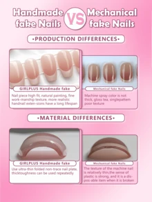 10 chiếc móng tay giả thủ công, móng tay hình quan tài theo phong cách múa ba lê màu hồng và đỏ hồng, móng tay mắt mèo có nơ 3D, trang trí bằng ngọc trai và nhựa anh đào, móng tay giả phủ toàn bộ để tự làm, phù hợp cho phụ nữ đi chơi, tiệc tùng, hẹn hò và công sở - Nhiều màu - Xem 7