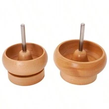 珠宝制作木制珠子旋转器、粘土珠子旋转器、珠宝制作快速串珠粘土珠子旋转器、DIY 手链、项链 - 杏色 - 查看 9