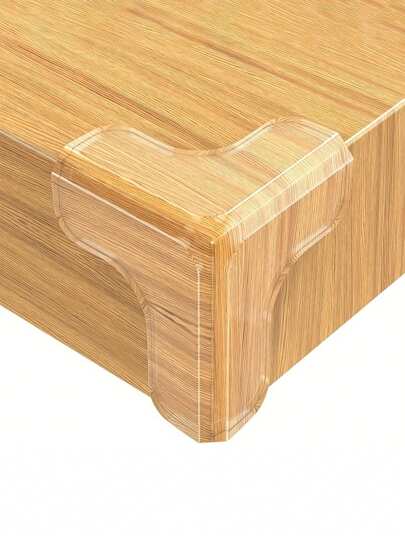 4/8/12/16pcs Silicone T-Shape Clear Corner Protectors With Super Strong Adhesive, All Round Table Edge Bumpers, Invisible Guard For Wood, Marble, Glass & Metal Furniture