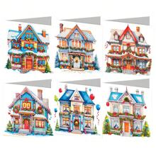 DIY Diamond Painting Greeting Card, Handmade Rhinestone Studded Festive Wish Card For Gift - Multicolor - View 14