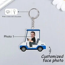Custom Keychain From Photo, Picture Car Keyring, Cute Car Accessories Face Keyring Car Gift Funny Car Decor Personalized Gift - Multicolor - View 1