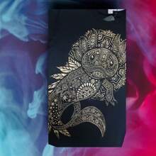 Playera estampado alebrije ajolote dorado unisex adulto - Negro - Ver 3