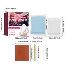 DOWMOO DIY Manualidades hechas a mano Modelo de mano tridimensional Modelo de molde de yeso Regalos artesanales conmemorativos caseros - Blanco - Ver 4