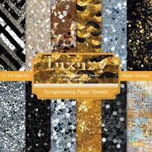 24 Sheets 6"X6" Luxury Paper Pad Scrapbooking Paper Pack Handmade Craft Paper Craft Background Pad Card 1Pack - Multicolor - View 1