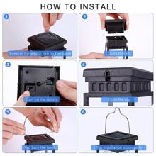 NetHong 2X LED Solar Powered Hanging Lantern Lights Outdoor Garden Table Lamp Waterproof - 彩色 - 查看 4