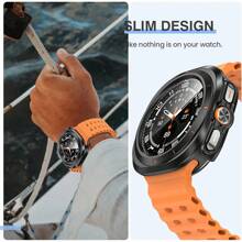 Tempered Glass+Case Compatible With Samsung Galaxy Watch 7 47mm Ultra Cover Hard PC Bumper Screen Protector Compatible With Galaxy Watch 7 47mm Ultra Accessories - Multicolor - View 4