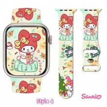 1 cái/ Dây đeo đồng hồ khóa bướm bằng silicon in tương thích với Apple Watch Ultra S56789 - Nhiều màu - Xem 10