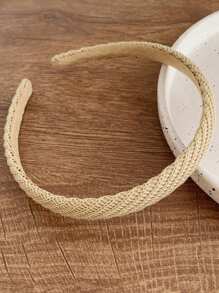 Bộ 4 băng đô dệt kim thời trang thu đông cho bé gái, dây buộc tóc bản rộng cổ điển - Nhiều màu - Xem 7