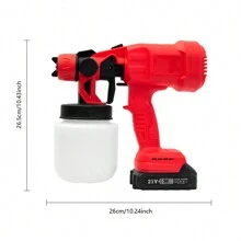 AYYUFE 1 X Paint Sprayer Cordless Paint Sprayer With 4 Nozzles 38000Rpm High Speed ​​3 Modes Adjustable Wide Use Rechargeable Paint Sprayer 10.43" X 10.24"