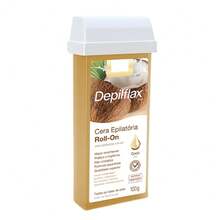 Kit 2 Hot Wax For Hair Removal Depilflax Roll-On Depilatory Waxing Refill - 椰子 - 查看 2