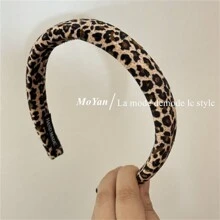 1pc Fashionable Retro Leopard Print Sponge Headband, Stylish Hairband For Going Out,Hairband,Hair Hoop Headbands ,Animal Print Hair Accessories Head Accessories - Multicolor - View 6