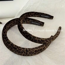 1pc Fashionable Retro Leopard Print Sponge Headband, Stylish Hairband For Going Out,Hairband,Hair Hoop Headbands ,Animal Print Hair Accessories Head Accessories - Multicolor - View 4