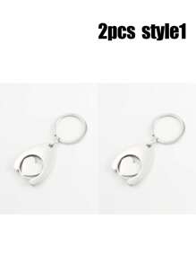 1 Pc Shopping Cart Trolley Coin Holder With Eur/Shopping Cart/Smooth Car Keychain And Metal Token Keyring, Small Gift For Shopping Cart Pendant,The Best Gift For Your Lover,Fashionable Keychains For Keychain For Wallet Backpack Bag Charm,Headphone Pendant Accessories, Birthday Gifts For Classmate Friend Colleague Family ﻿ ﻿ - Multicolor - View 24