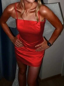 Modisches seidiges Wickelkleid mit Schleife, eleganter Lady-Stil sexy elegantes Bodycon Kleid YJ24418, Cocktail-Halbformelles Abschlussballkleid, für Geburtstag, Hochzeitsgast, Abschluss, Dinner, Homecoming Silvester