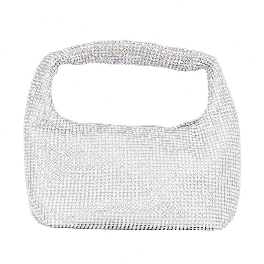 Crossbody Rhinestone crossbody bag moldura de festa simples diamante