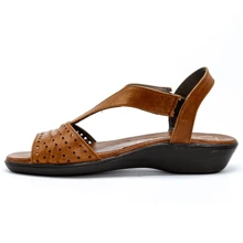Sandalias planas de mujer Descanso - Naranja Quemada - Ver 4
