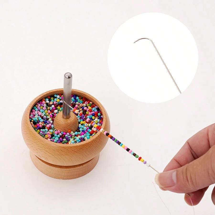 珠宝制作木制珠子旋转器、粘土珠子旋转器、珠宝制作快速串珠粘土珠子旋转器、DIY 手链、项链