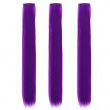 Clip In Hair Extensions 22 Inch 20Pcs/10Pcs Colored Hair Extensions Party Highlights Long Straight Synthetic Hairpieces For Women