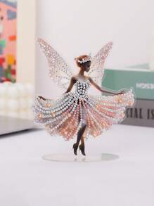 Bộ tranh kim cương 5D DIY - Đồ thủ công Acrylic chủ đề vũ công, Bộ nghệ thuật kim cương tròn, Thích hợp để trang trí nhà cửa và làm quà tặng, Thêu kim cương theo phong cách hoạt hình - Nhiều màu - Xem 14