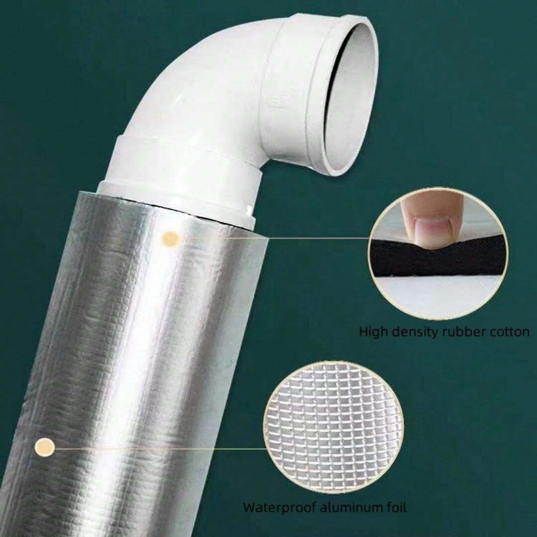 Rouleau Isolation Tuyaux En Fibre De Verre Aluminium - 10 M - Protection Thermique Pour Plomberie Maison Et Commerce