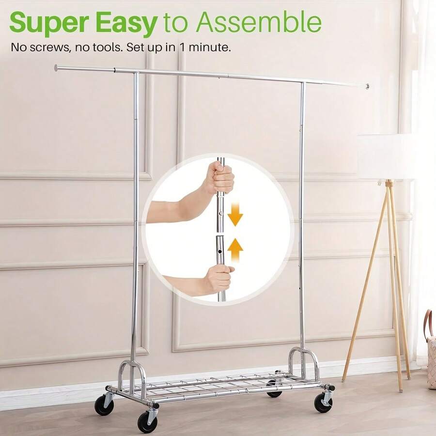 Clothing Garment Rack Capacity 450 Lbs Clothing Racks On Wheels Rolling