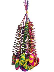 2 Dozen (24 Pieces) Christmas Palm Donut Shaped Craft Hoops - Multicolor - View 2