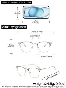 1/2/3 pares de gafas cuadradas para mujer, de color cobre con bloques de color en patchwork, livianas y de estilo casual para uso diario y en el trabajo