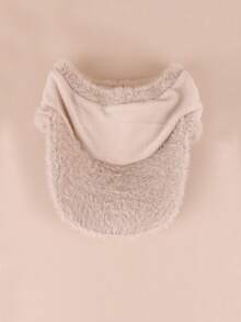 1pc Women Fluffy Heart Pattern Messy Bun Ponytail Baseball Cap, Warm For Autumn/Winter - Multicolor - View 7