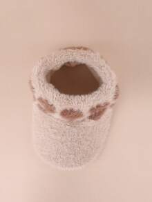 1pc Women Fluffy Heart Pattern Messy Bun Ponytail Baseball Cap, Warm For Autumn/Winter - Multicolor - View 5