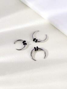 AVYRING 1 件 16G 鼻夹鼻中隔环不锈钢拉长鼻环黑色朋克鼻环水牛角鼻夹鼻中隔直径 8 毫米 10 毫米身体首饰 - 彩色 - 查看 7