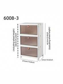 2/3/4/5/6层大型可折叠鞋柜，带滚轮 - 透明、可堆叠、可调节，可收纳鞋子、衣物和零食 - 卧室和客厅的完美收纳方案，家居收纳必备 - 彩色 - 查看 8