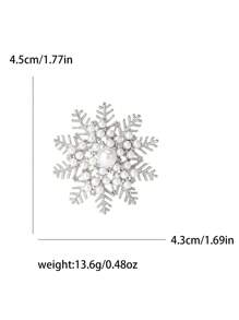 Christmas Rhinestone Snowflake Brooches For Women Unisex Beautiful Pins Multi-Color Available Casual Party Accessories Gifts