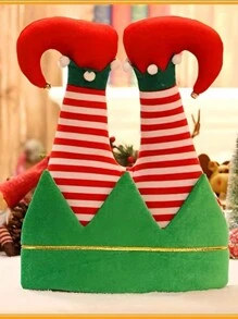 1 szt. Dekoracja świąteczna na imprezę Święty Mikołaj Klaun Ocieplacze na nogi, artykuły na imprezę świąteczną Prezent