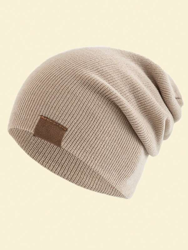 زعنفة جلدية بسيطة عصرية ذات تصميم سلس، قبعة بيني شتوية ربيعية لكلا الجنسين