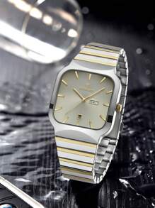 REWARD Men's Quartz Watch Business Fashion Style Timing Calendar Luminous Hands Multi-Functional Men Wristwatch High Quality Gift Classic Design Stainless Steel Watch Band - Silver - View 2