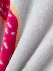 2pcs/Set Young Girl Flannel Pajamas Suit With Warm Lining, Autumn/Winter Children Thicken Homewear Thermal Underwear Set