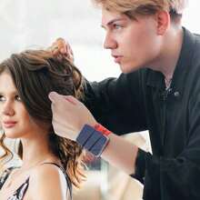 1 Stück Friseur Magnetarmband, Silikonhalter, professionelles Salon-Werkzeug für Haarspangen und -nadeln, multifunktionales Friseur-Armband, unverzichtbares Haarstyling-Werkzeug, Haarstyling-Werkzeuge, Haarstyling-Produkte und -Accessoires - Verschiedenfarbig - Übersicht 6